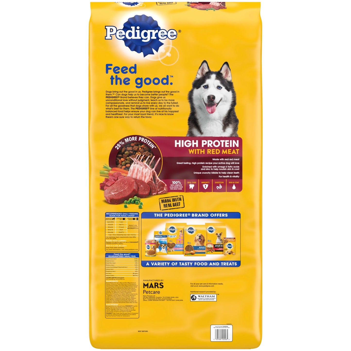 PEDIGREE® High Protein Adult Dry Dog Food – Beef & Lamb Flavor, 46.8 lb Bag