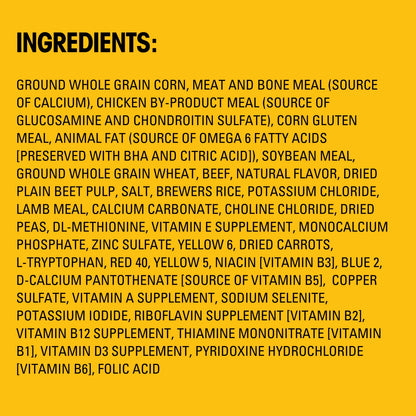 PEDIGREE® High Protein Adult Dry Dog Food – Beef & Lamb Flavor, 46.8 lb Bag